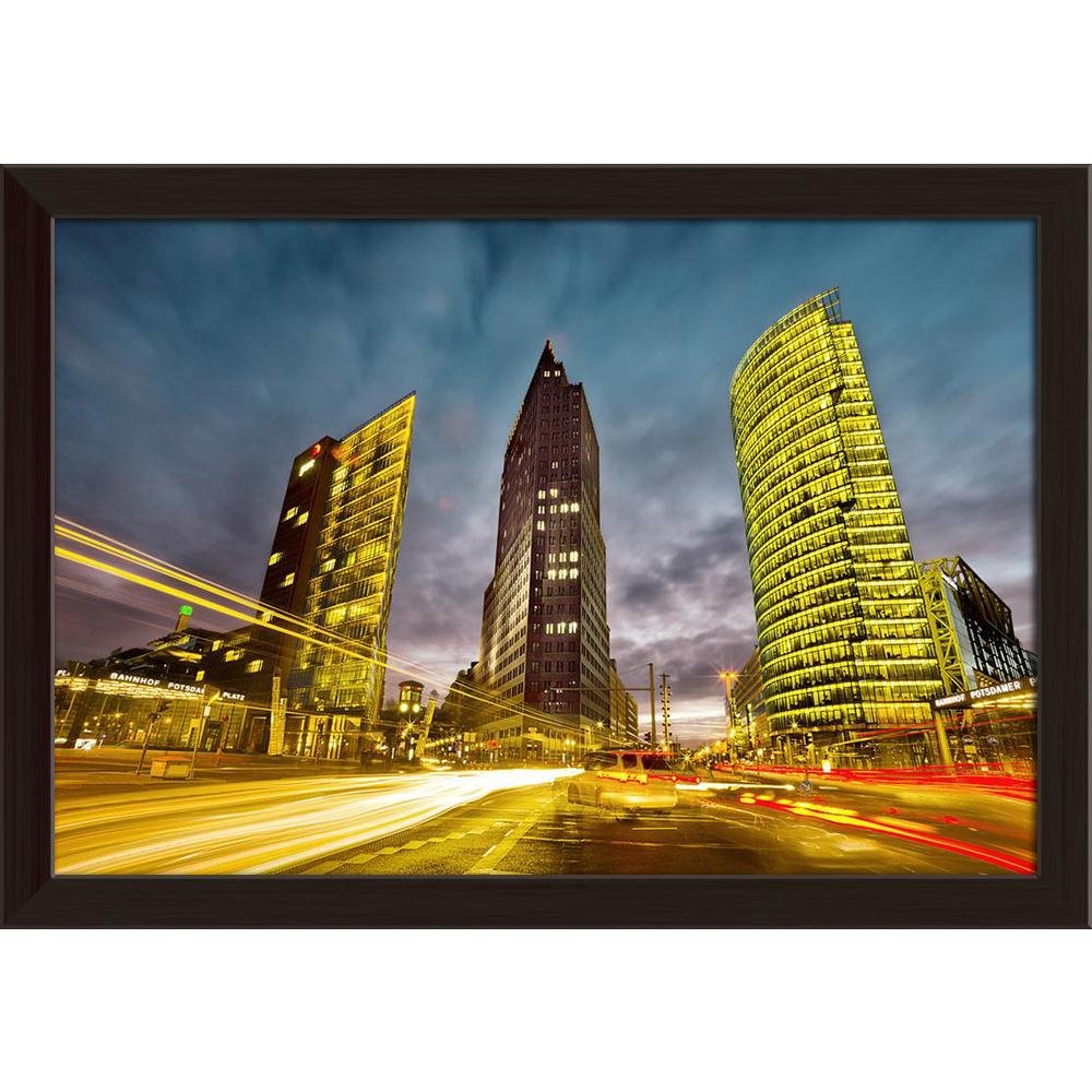 Artzfolio The Potsdamer Platz In Berlin Germany Tabletop Painting Dark Brown Frame 11 2 X 8inch Amazon In Home Kitchen