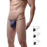 POPMOOD Men's G-string seamless Thong Sexy Panties low rise Bikini 3 or 5pack