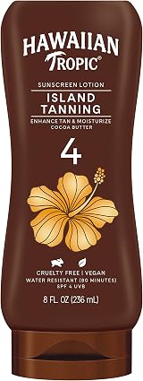 Hawaiian Tropic Tanning Lotion SPF 4 235ml Outdoor Sun Skin Moisturizing view 1