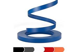 ZYJT PVC Edge Banding, 1" x 25ft Non Glued Chrome Blue Edge Banding for Table Cabinet Furniture Trim