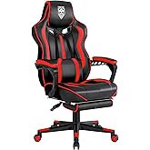 Vonesse Gaming Chair Girls with Footrest Gaming Computer Chair with Massage Recliner Computer Chair High Back Gaming Reclinin