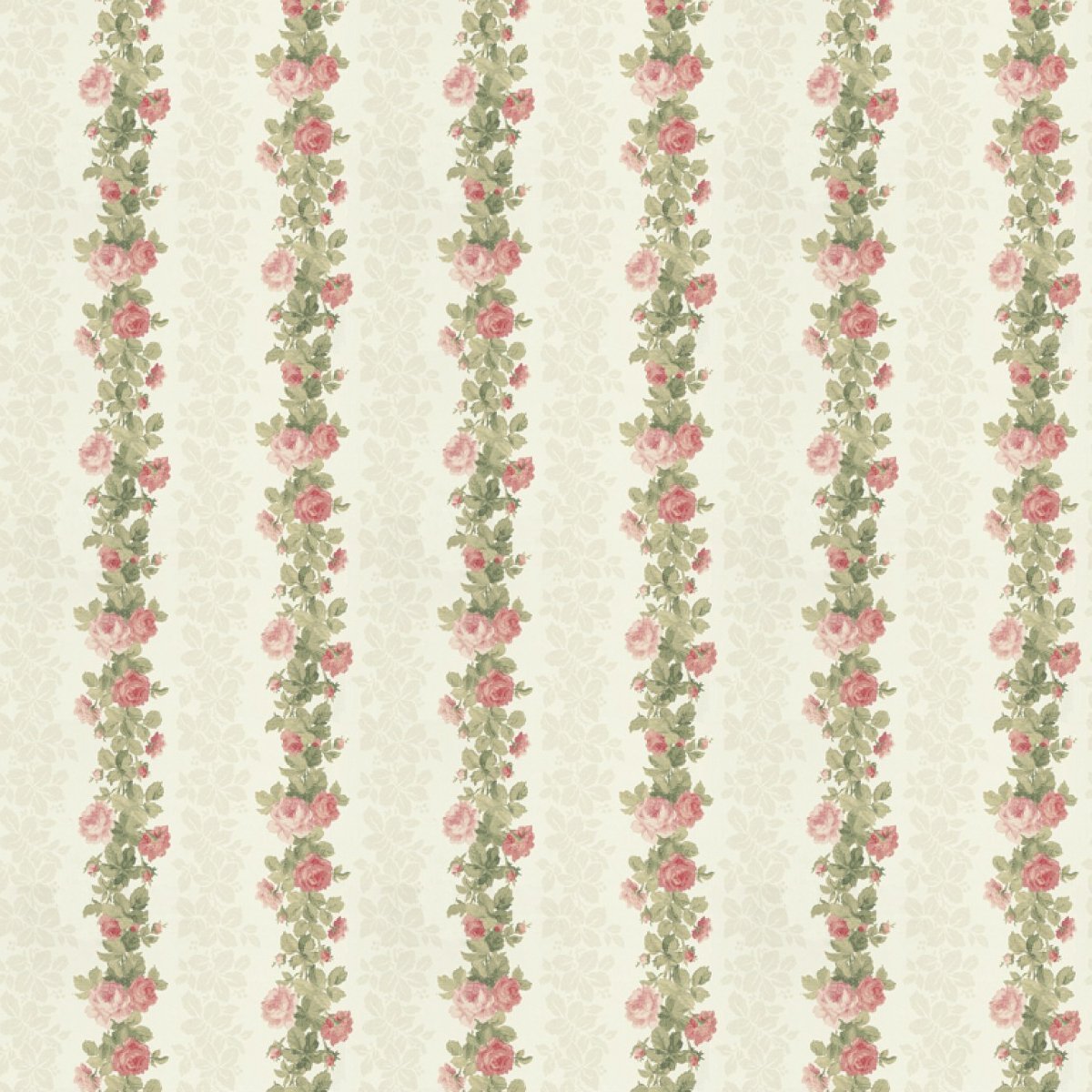 Pack of 5 Dolls House Miniature Pink Climbing Rose Stripe Wallpaper