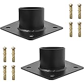 3 Inch Pier Mount Base - Heavy Duty Metal Post Light Adapter - Outdoor Bracket for Lights, Mailboxes, Light Poles & Flagpoles