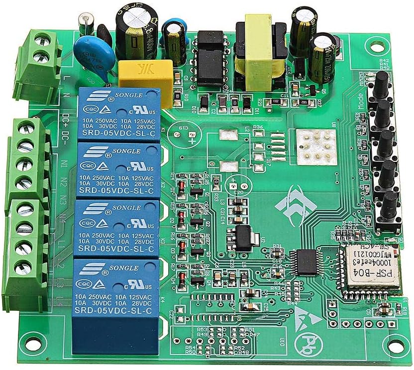 Lesley Morrispanglu AC 220V 10A Control Smart WiFi Module Without Shell Switch Point Remote Relay 4 Channel Practical Computer Relay