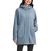 Pioneer Camp Women's Long Fleece Jacket Thermal Sherpa Lined Full Zip Up Hoodies with Pockets Causual Warm Winter Coat