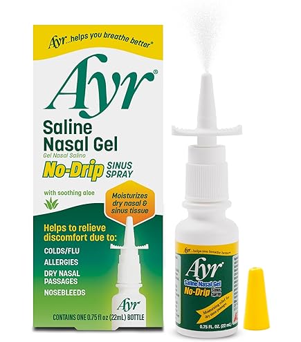 Amazon.com : NeilMed NasoGel Drip Free Gel Spray for Dry Noses 30mL.  Drug-Free Saline Based Water Soluble Nasal Gel Spray to Hydrate and  lubricate Dry and Irritated Nasal passages (Pack of 2) :