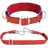 Trsmima Safety Belt with Adjustable Lanyard and Updated Waist Pad - Tree Climbing Belt Harness - Safety Lanyard Fall Protection- Fall Arrest Kite Climbing Lanyard,Ladder Safety Harness