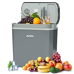 SUNVIVIPRO 21QT Car Fridge with Handle, 12V Plug-in