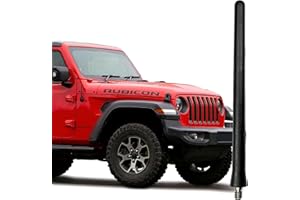 AntennaMastsRus Short Rubber Antenna for Jeep Wrangler JK/JL Gladiator (2007-2024), USA Stainless Steel Threading, The Origin