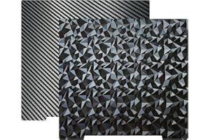 WEFUIT JUUPINE Upgrade 3d Printer Platform for Prusa i3 MK3 Build Plate, Double Sided Diamond PEO+Carbon Fiber PET Spring Steel Flexible Sheet 241x253.8mm for Prusa I3 MK2 2.5S MK52 MK3S MK3S+ MK4 3D Printer