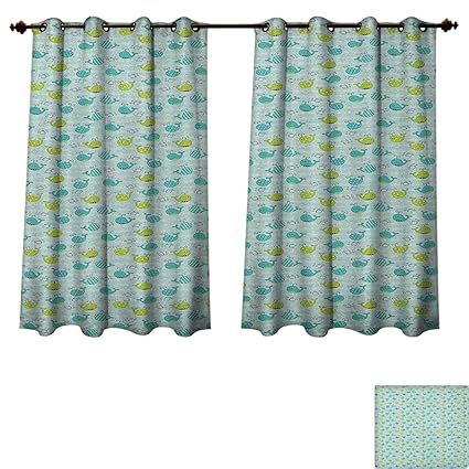 Amazon Com Whale Blackout Curtains Panels For Bedroom