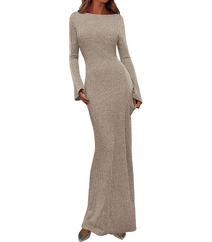 bodycon sweater dress amazon long knit Amazon.com: Ribbed Knit Bodycon Dress for Women Long Sleeve Turtleneck Midi Mioliknya Women Sweater Dress Ribbed
