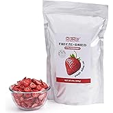 Nat Flav Freeze Dried Strawberry Slices | 7oz | 100% Natural Strawberries | No Sugar & Additives | Non-GMO & Vegan Friendly | Healthy Snacks for Kids or Adults | Freeze Dried Backpacking & Camping Food