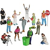 Cre8tive Minds Constructive Playthings Pretend Professionals Career Toy Figure Set for Kids Ages 3+, Set of 12 Freestanding Inclusive and Diverse Dollhouse Toy Figurines, Multicolor
