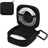 CaSZLUTION Travel Carrying Charger Storage Case Small Electronic Organizer Bag Compatible with MacBook MagSafe Power Adapter, Portable Pouch for Laptop Accessories, USB Drives, Gadgets, Tech Gear