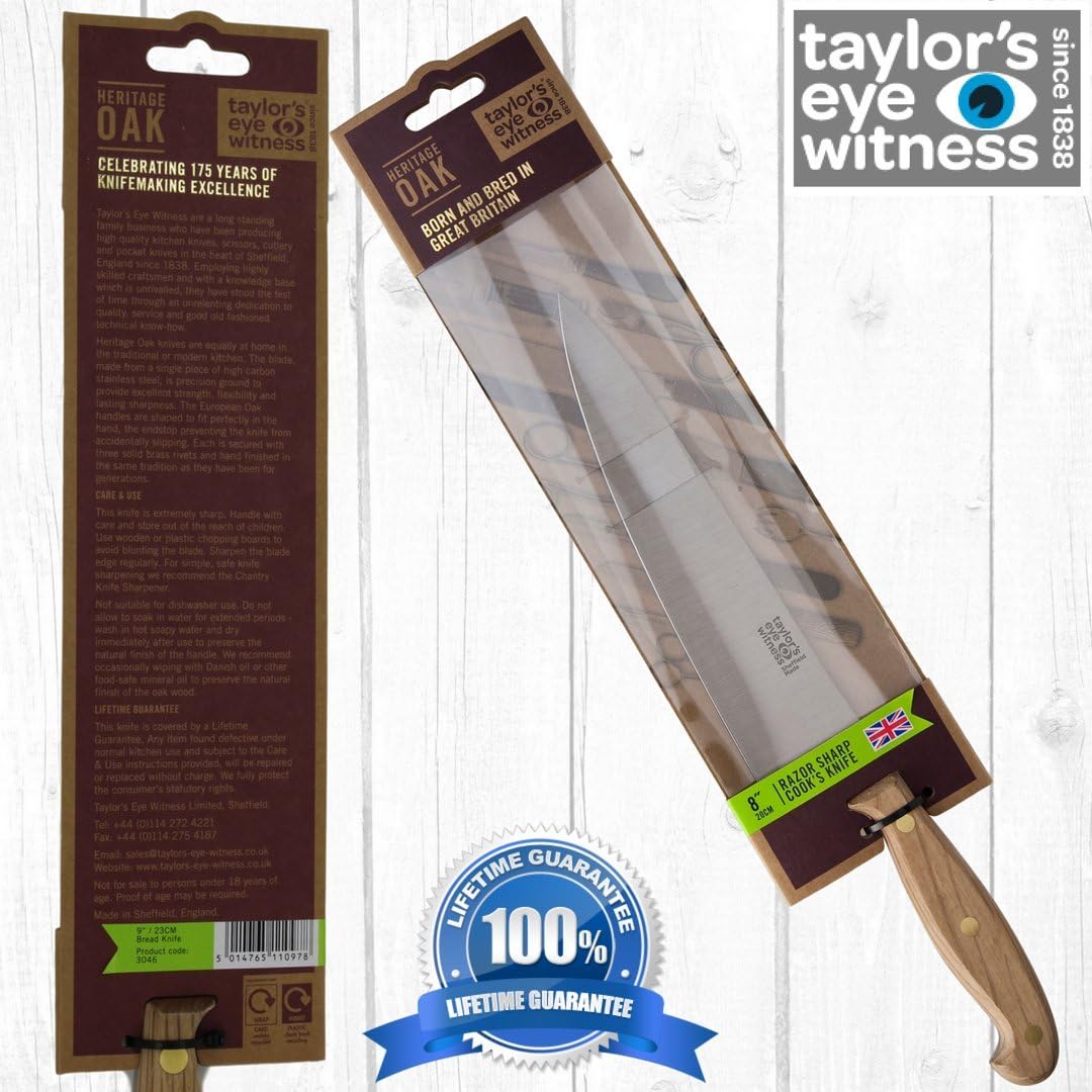 Heritage Oak 8in Cooks Knife - Image 3