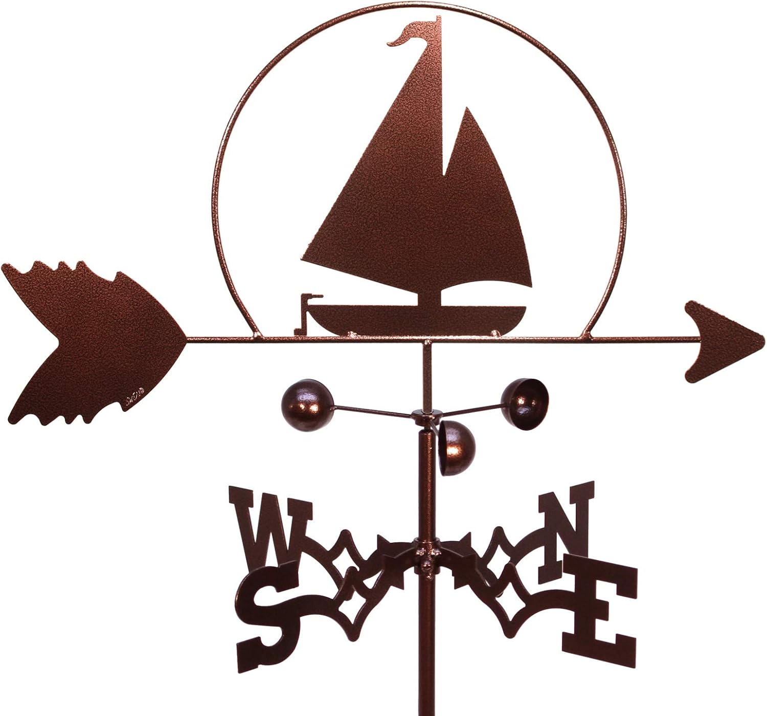 Weathervanes - SWEN Products Sailboat Nautical Weathervane (Adjustable Mount Included)