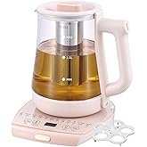 cglightwsparkle Health Pot Electric Kettle with Infuser,Smart Fruit Hot Tea Maker, Temperature Control and Tea Keep Warm, 12 Functional Procedures, 1.8 Liters of Capacity(pink)