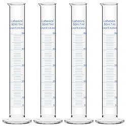 Labasics 4-Pack Borosilicate Glass 50 ml Heavy Wall