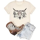 Western Shirts for Women Cowgirl Shirts Country Tops Rodeo Graphic Tees | Country Concert Outfits for Women,Western Tops for Women,Cowboy Shirts,Rodeo Cowboy Graphic Tees,Retro Country Music T Shirt