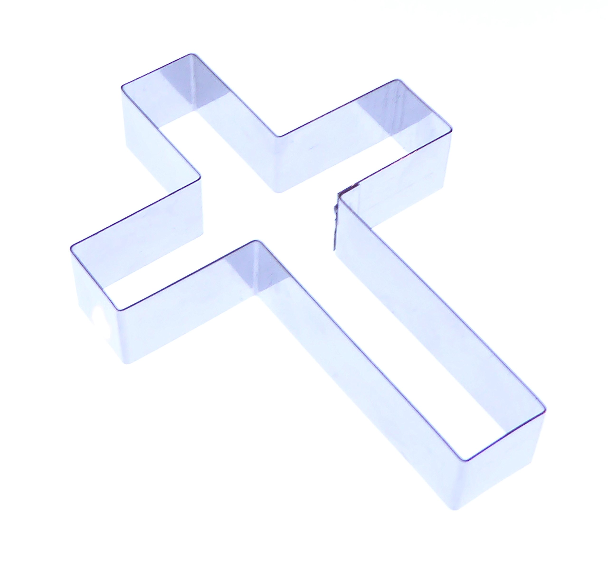 Cross Plain 40, 60 or 80mm - Stainless Steel Sugarcraft Cutters - Valley Cutter Company (40mm)