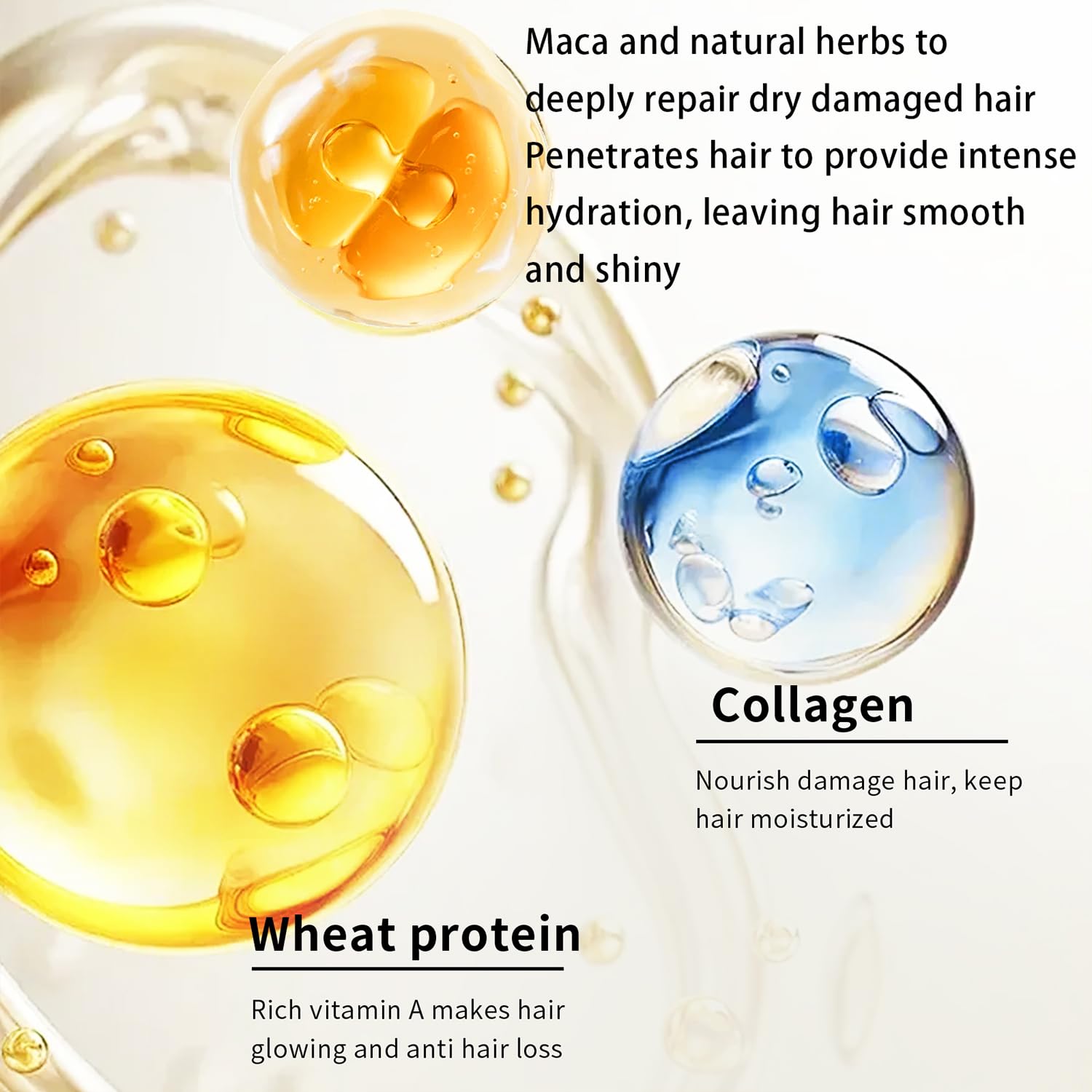 Hair Mask Collagen, Hair Masks for Dry Damaged Hair, Argan Oil Collagen Hair Mask Essence, Hair Oil for Dry Damaged Hair, Deep Conditioning Hair Treatment Nourishing, Hair Care for All Hair Types