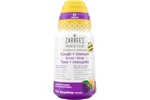 Zarbee's Children’s Immunity Syrup, Zinc, Honey, Elderberry, Vitamin D, Immune System + Antioxidants, 118 mL