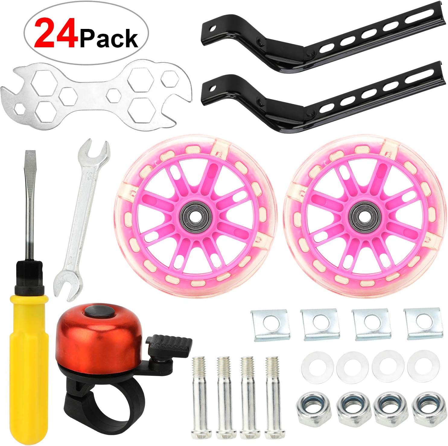 Training Wheels for Bikes Stabilizzatori per Bici Rosa Rotelle Laterali Rotelle  universali per Bicicletta da Bambino Rotelle Bici Bambini Ruote Regolabili  Ausiliarie per La Bicicletta Sport e giochi all'aperto urban-earth.co.uk