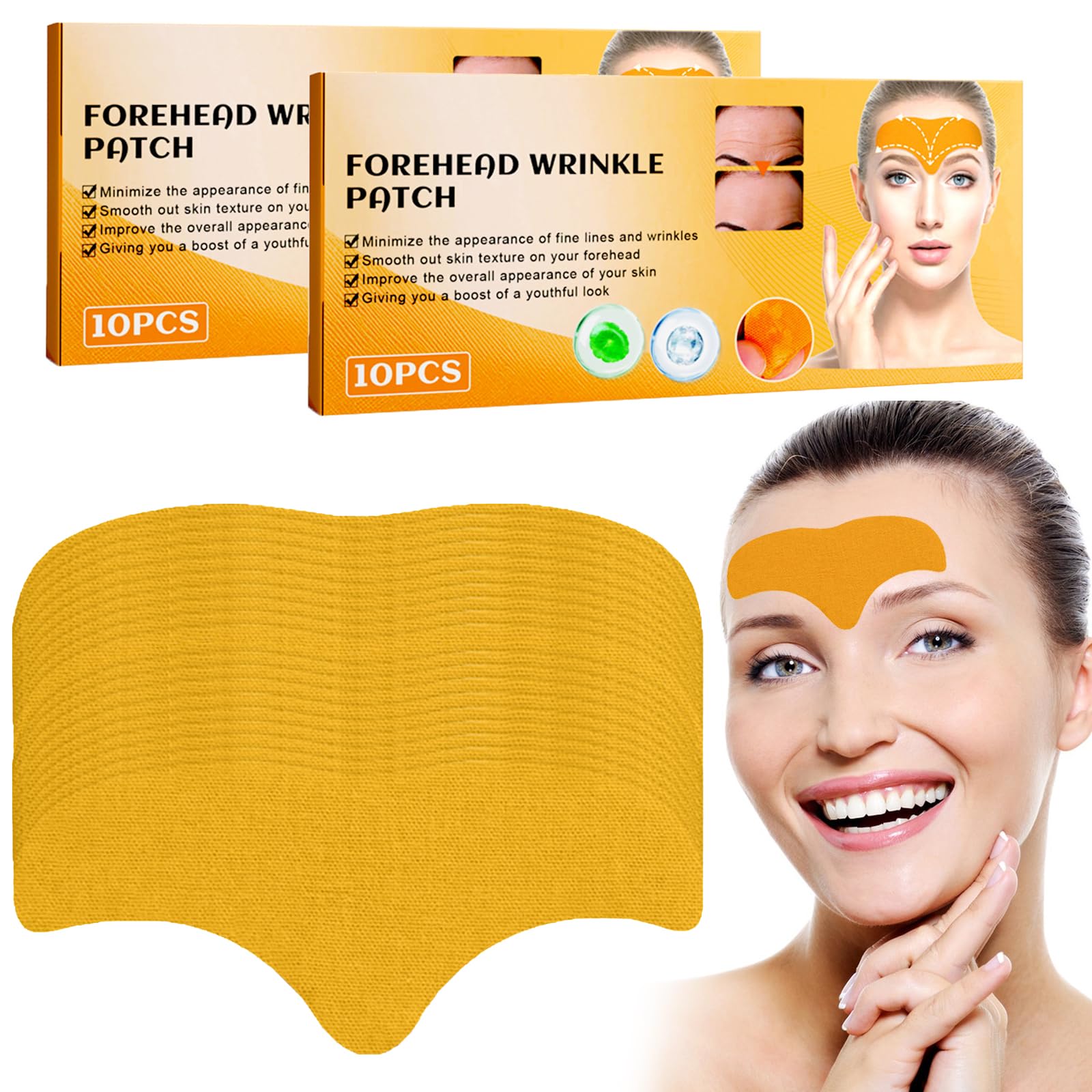 20 Pcs Anti Wrinkle Forehead Pad, Forehead Wrinkle Patches, Anti Aging Facial Anti Wrinkle Patches, Facial Patches, Anti Wrinkle Patches, Anti Forehead Wrinkle Skin Moisturising Repair