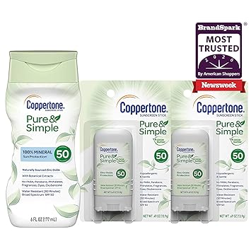 coppertone pure & simple sunscreen lotion for face spf 50