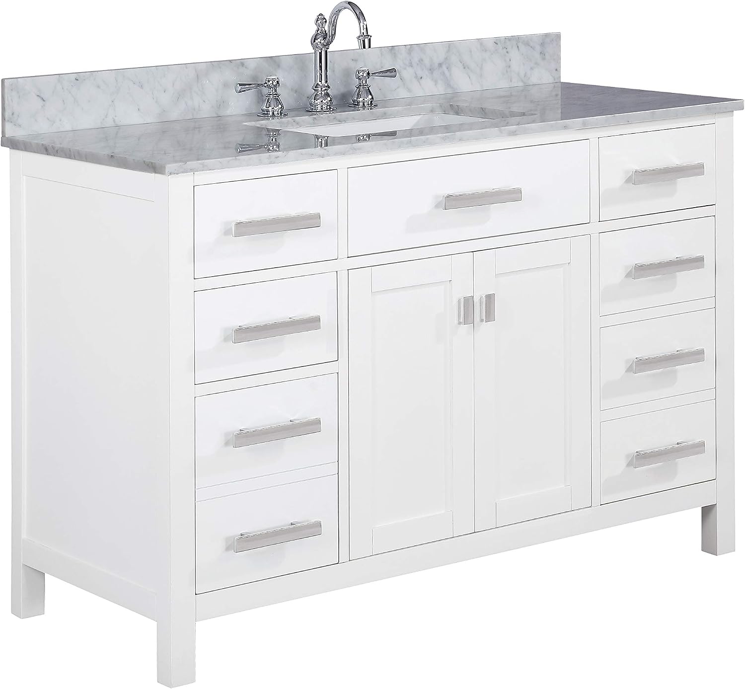 Design Element V01 48 Wt Valentino 48 Pre Assembled Singlesink Bathroom Vanity Set In White Comes With Marble Countertop And Porcelain Sink Design Element V01 48 Wt Valentino 48 Pre Assembled Singlesink Bathroom Vanity Set In White Comes With Marble Countertop And Porcelain Sink