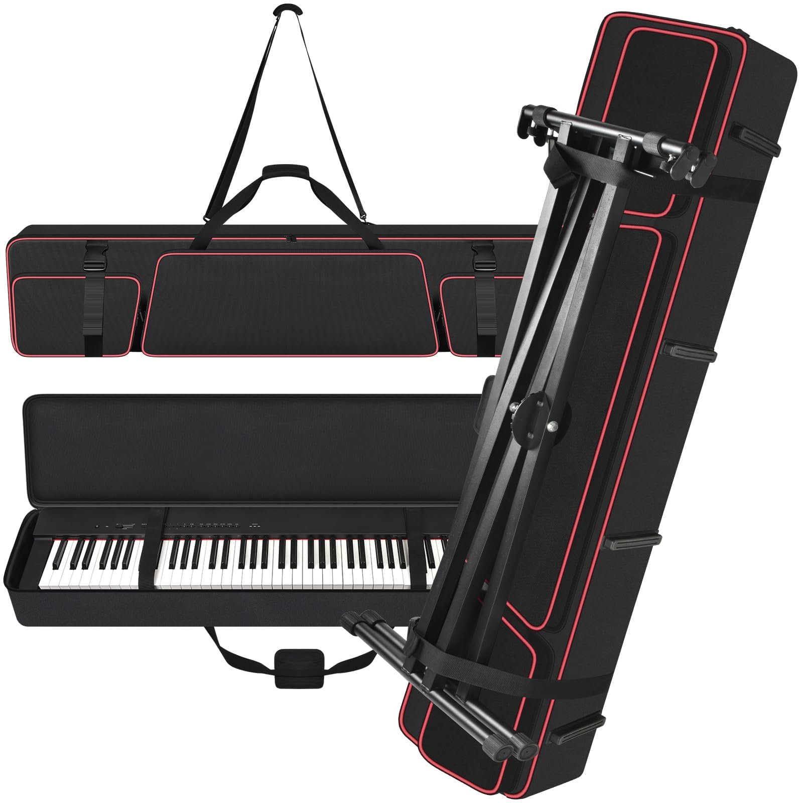 Photo 1 of [Bag Only] Piano keyboard Case Compatible with Yamaha P71/P45P/143B 88 Key Weighted Slim Digital Pianos, Travel Carrying Holder for Electric Mechanical Keyboard Stand Performing Outdoors Home Practice