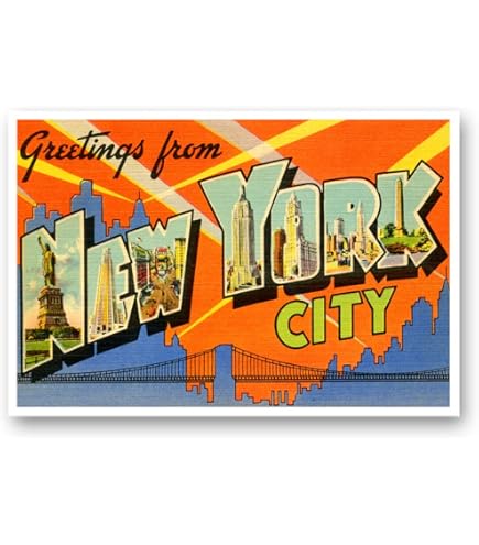 ニューヨークのポストカード Amazon.com : GREETINGS FROM NEW YORK vintage reprint