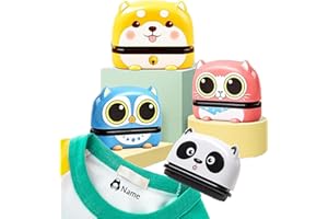 TIRXUIND Custom Personalized Name Stamp for Kids Clothing, Permanent Fabric Markers Waterproof and Washable Labels for Baby C