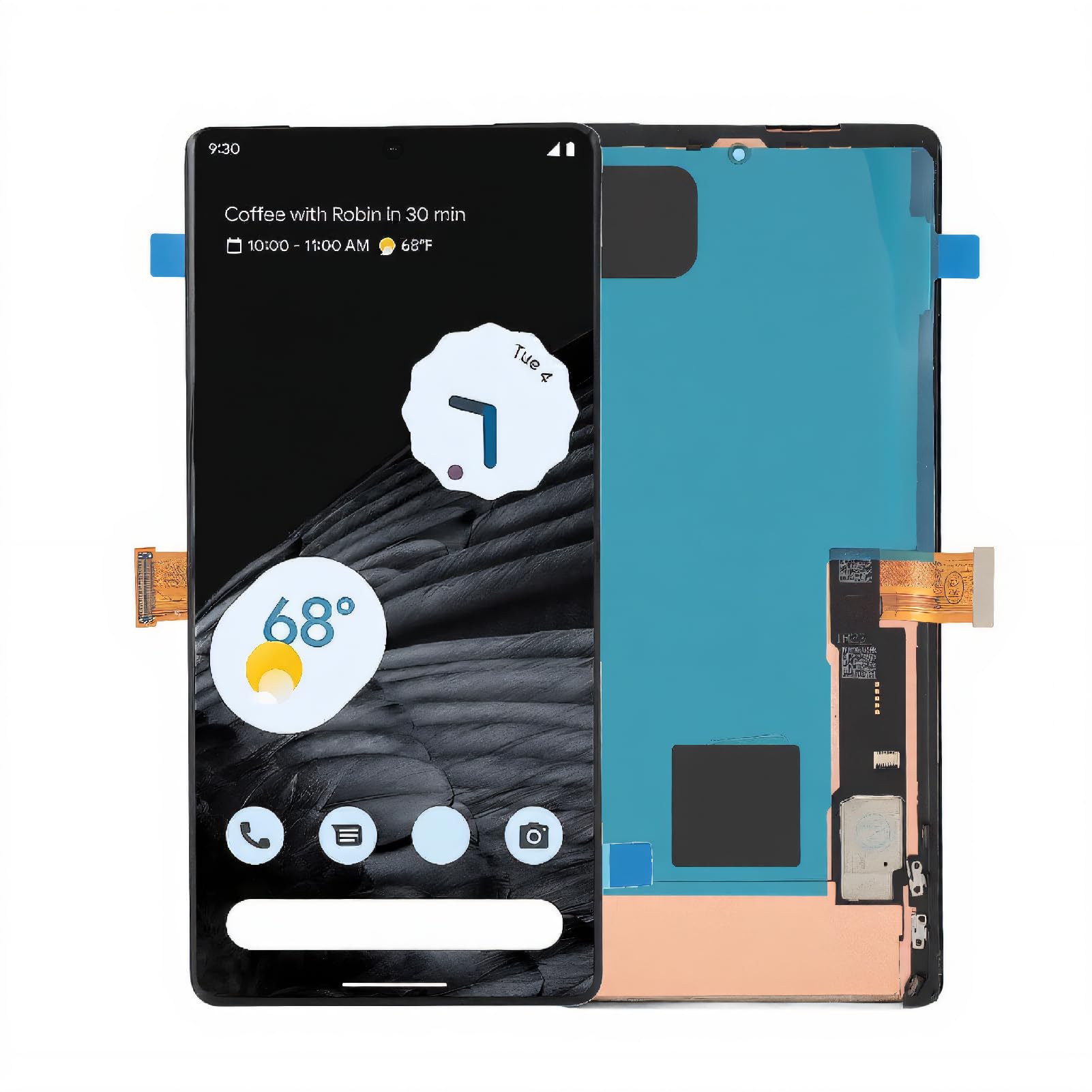 Pixel 7 Pro Screen Replacement, 6.7 Inch AMOLED Touch Screen Digitizer Assembly, with Multi Touch Function and Repair Tools, for GP4BC GE2AE Model