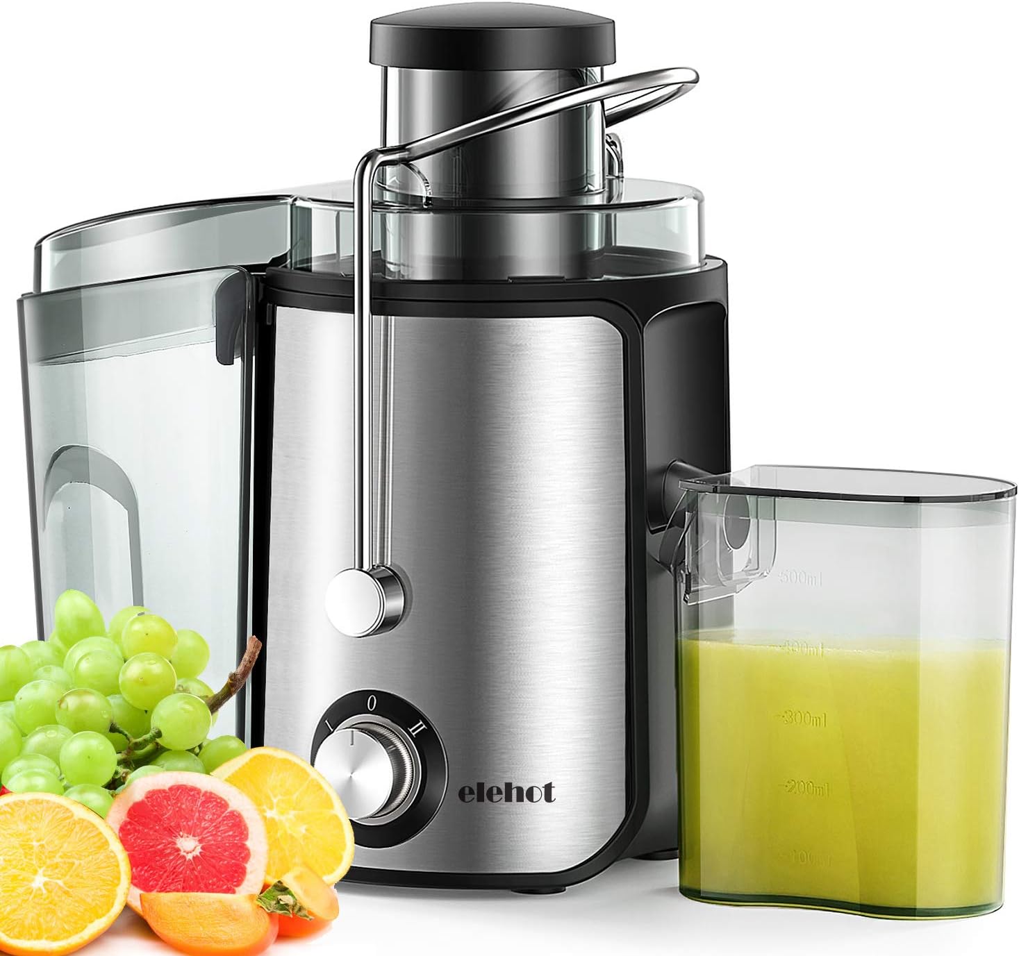 ELEHOT Centrifugal Juicer Electric Extractor Whole Fruit Citrus Vegetables 600w