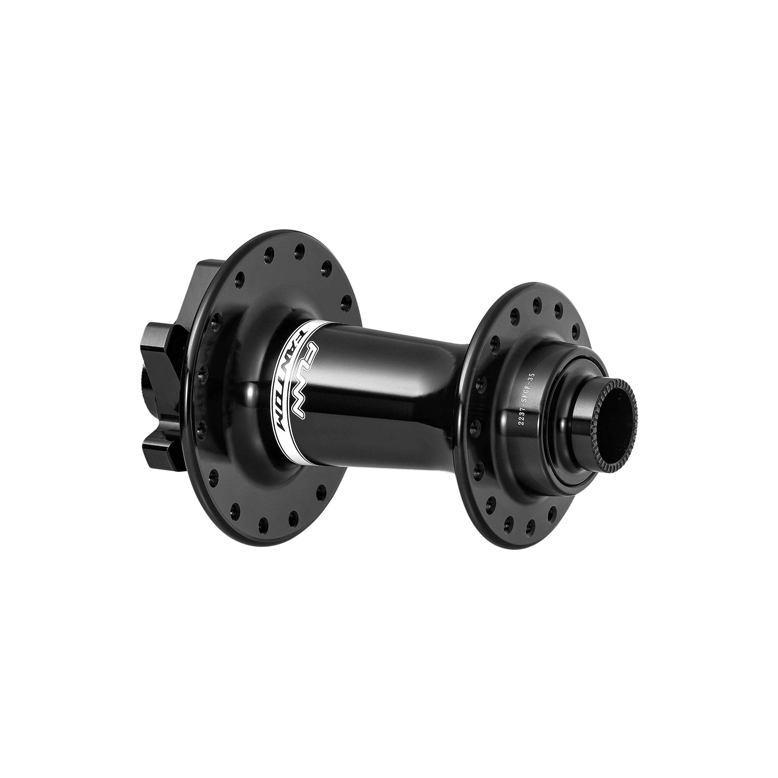 Funn Fantom Mountain Bike Boost Front Disc Hub, 6-Bolt Disc Mount, Bicycle Front Wheel Hub with Cartridge Sealed Bearings, 32 J-Bend Spoke Holes, Convertible Black Hubs (15mm x 110mm)