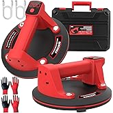 DEWINNER 8 inch Electric Suction Cup, 600lbs Max Load Capacity Automatic Glass Lifter with 1200mAh Battery, Industrial Vacuum