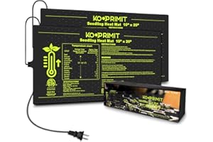 ETL Certified Seedling Heat Mat 2 Pack, Kooprimit Waterproof Heat Mat for Plants and Seed Starting, Heating Mat for Indoor Plants Germination, 10"x 20"