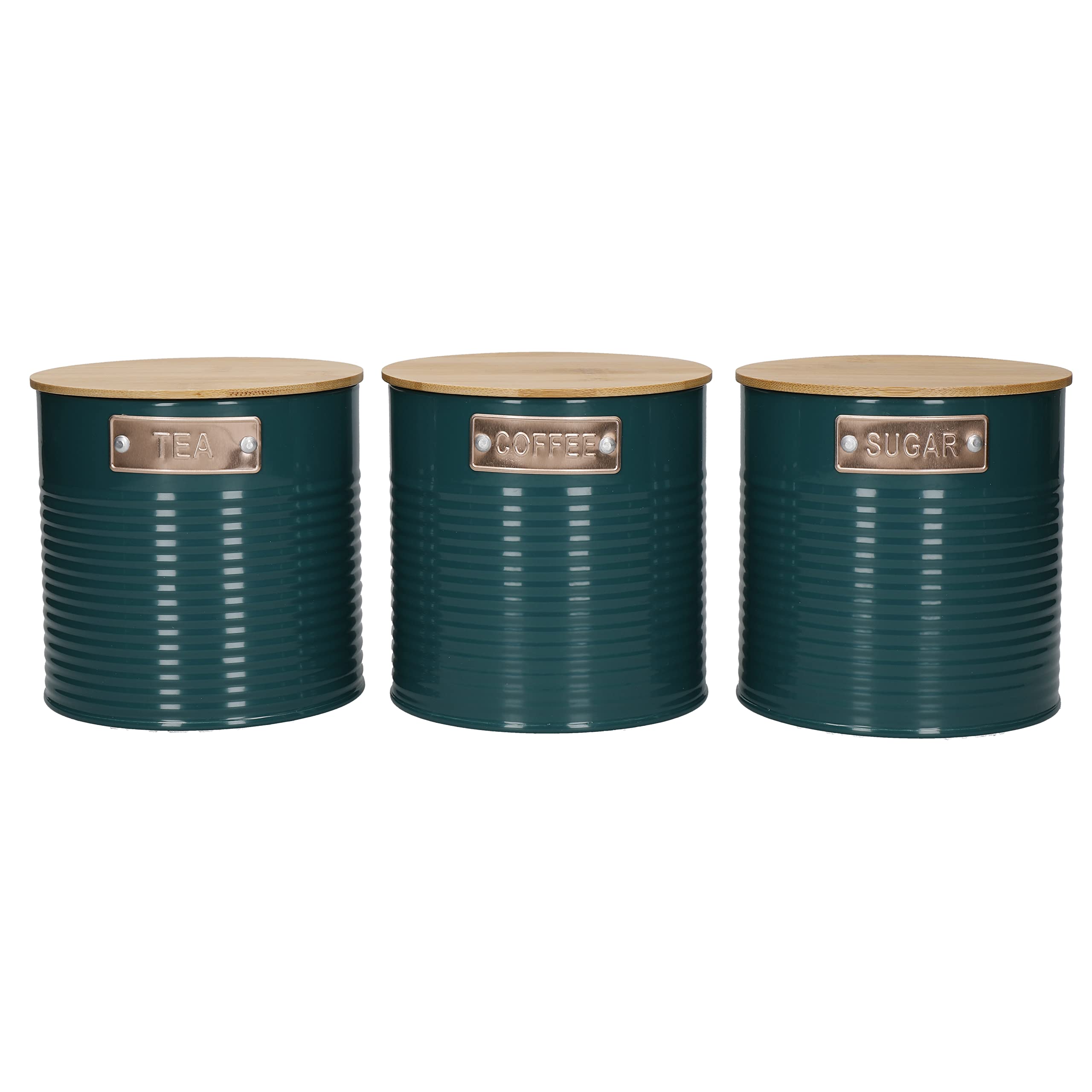 KitchenCraft Storage Canisters, Teal, 3 Pieces, Gift Boxed — image 1