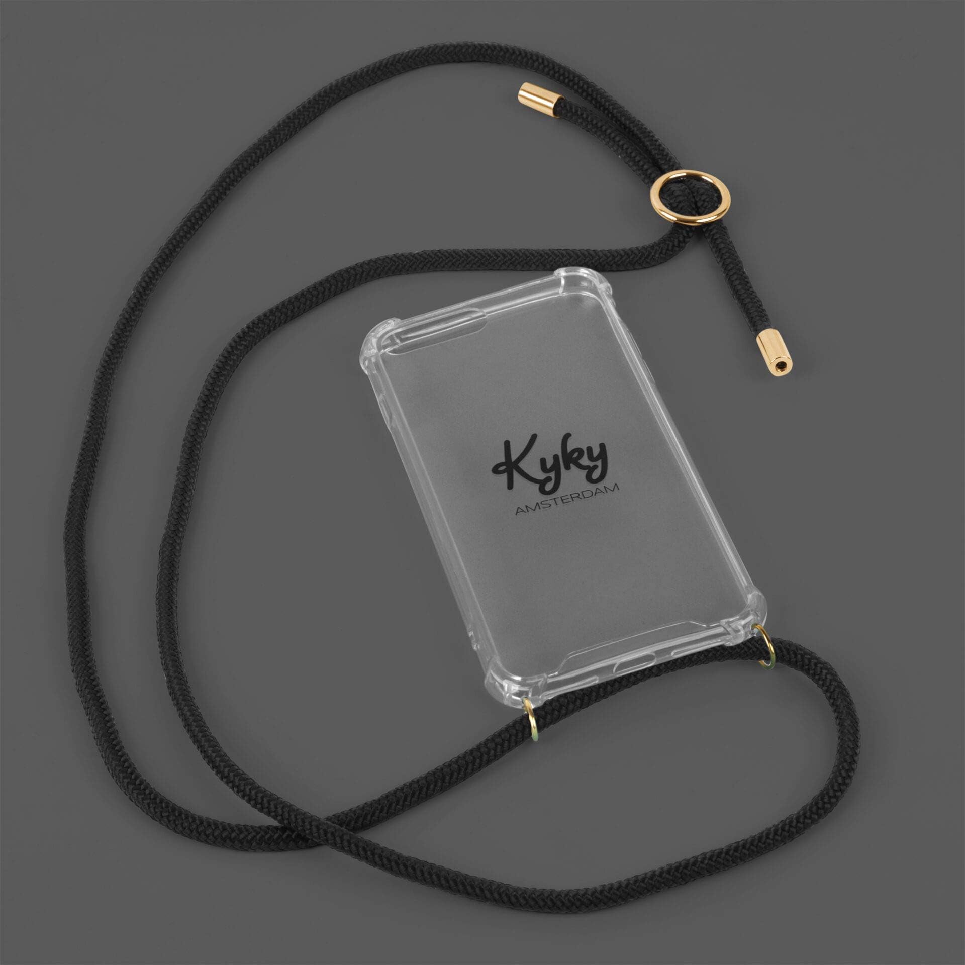 Kyky Amsterdam Black Lover Mobile Phone Chain for iPhone 7 Plus / 8 Plus, Stunning Silver