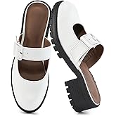 Alicegana Mules for Women Dressy Clogs: Comfort Platform Chunky Backless Mules Slip On Work Casual Loafers Slides Shoes
