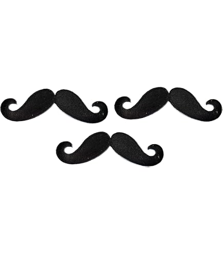 Parche Bordado De Bigote Para Planchar – Aplique Divertido Para Gorras, Chaquetas O Bolsos