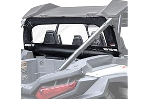 StarknightMT 2024 RZR XP 1000 Soft Rear Windshield Compatible with 2024 2025 Polaris RZR XP 1000/XP 4 1000 Back Dust Panel Waterproof Back Window with Zipper Block Wind Winter Accessories