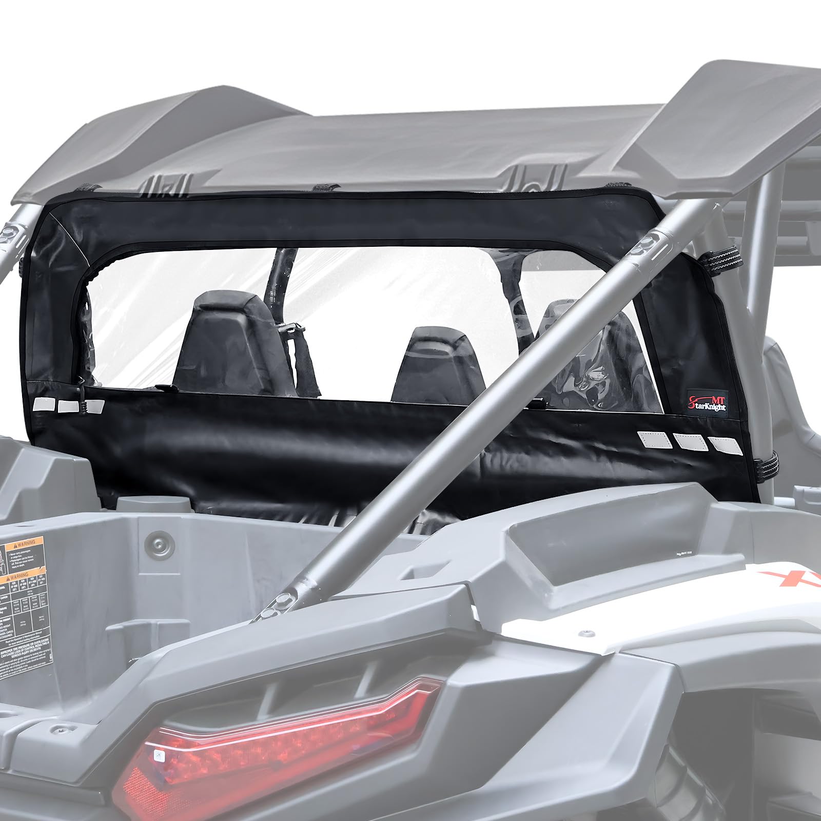 Photo 1 of StarknightMT 2024 RZR XP 1000 Soft Rear Windshield Compatible with 2024 2025 Polaris RZR XP 1000/XP 4 1000 Back Dust Panel Waterproof Back Window with Zipper Block Wind Winter Accessories