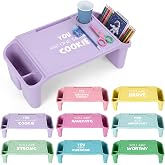 Beeveer 8 Pcs Kids Lap Desk Trays with Side Storage 19.7x9.6x7.1,Vibrant | Pink Blue Purple Red Orange Green Yellow, Vibrant, Back to School Supplies