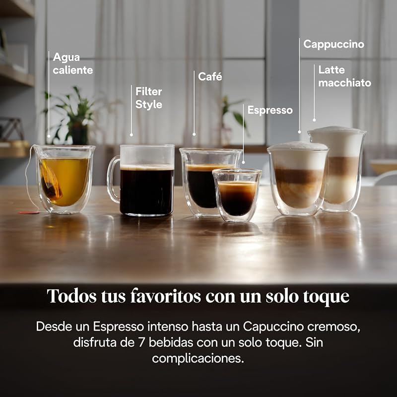 Magnifica Evo - Cafetera Superautomática 7 Bebidas Plata/Negro — foto 4 de 8