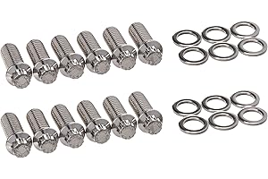 ARP 4001209 Header Bolts With 12-Point Heads, Polished Stainless Steel, Set Of 12