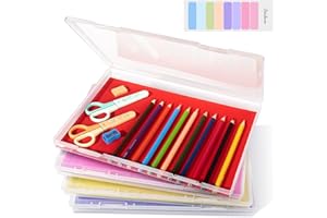 FAAYUCK 4 Pack Photo Storage Box, Scrapbook Paper Storage Fits 8.5" x 11.5" Letter, Stackable Plastic File Storage Box with Snap for Protecting Scrapbooks, Photos, Game Card, Office Supplies, Files