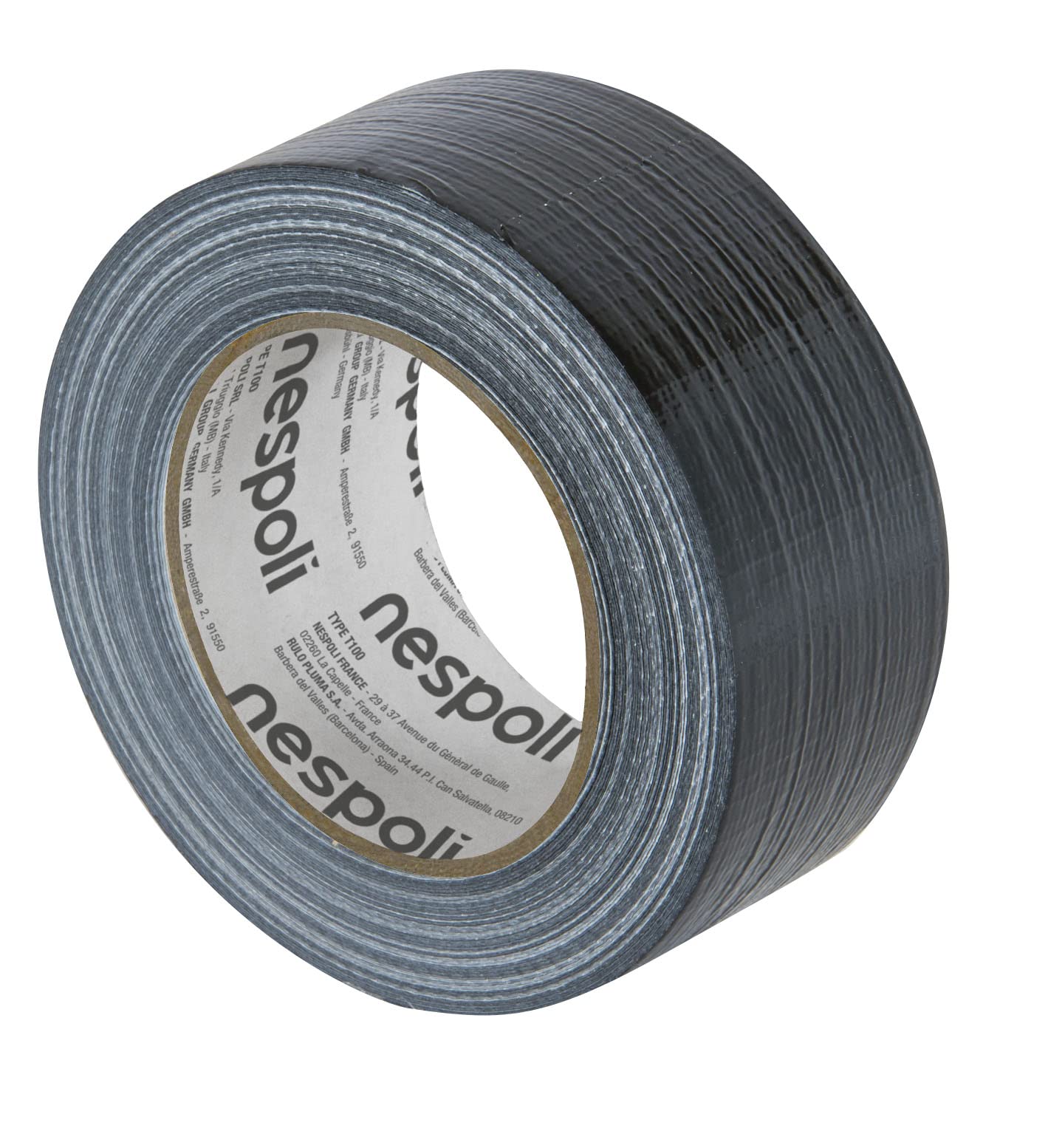 Nespoli Black Canvas Tape 50 mm x 25 m